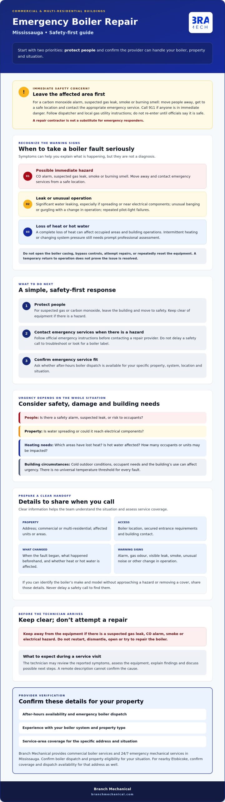 24/7 Emergency Boiler Repair in Mississauga: What to Do Next