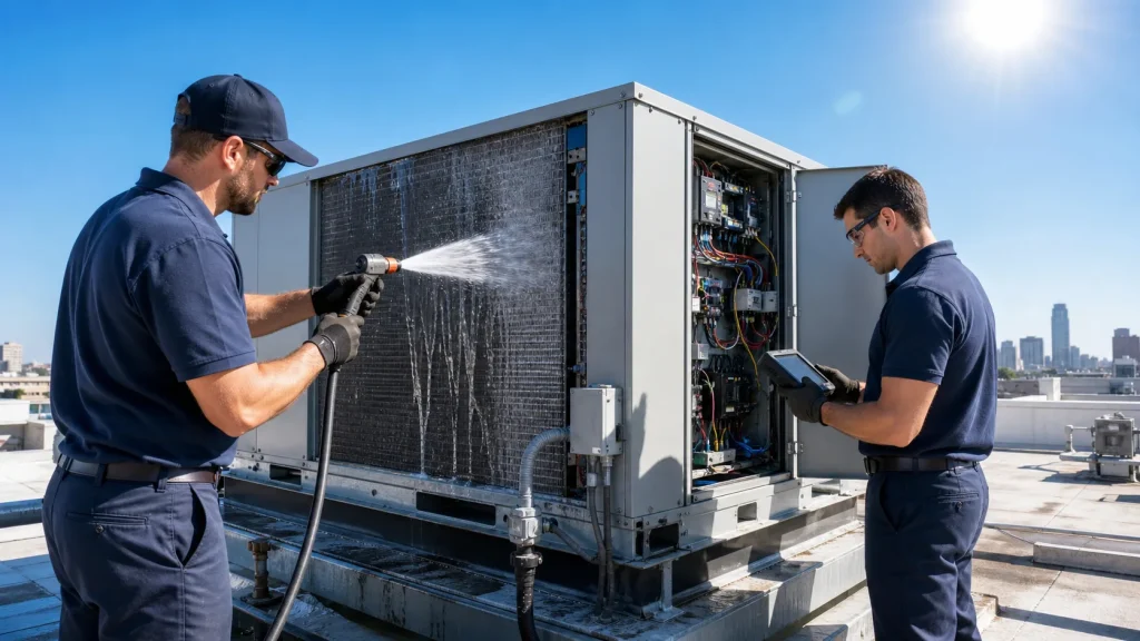 Summer RTU Maintenance for Extreme Heat: Condenser, Controls, and Triage